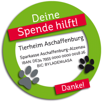 Spende fürs Tierheim Aschaffenburg
