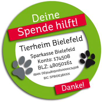 Spende fürs Tierheim Bielefeld