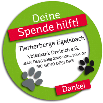 Spende für die Tierherberge Egelsbach!