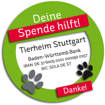 Spende fürs Tierheim Stuttgart